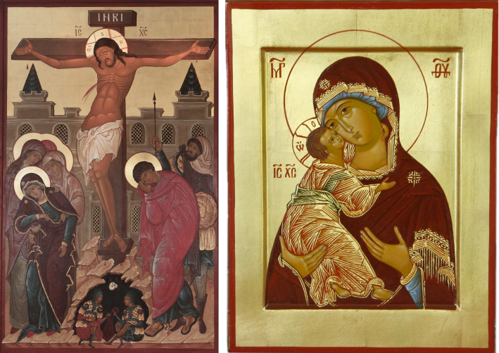 The Crucifixion and the Theotokos and Christ