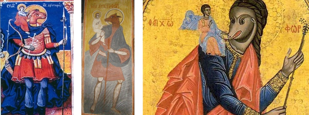 More icons of St. Christopher the dog-headed Saint
