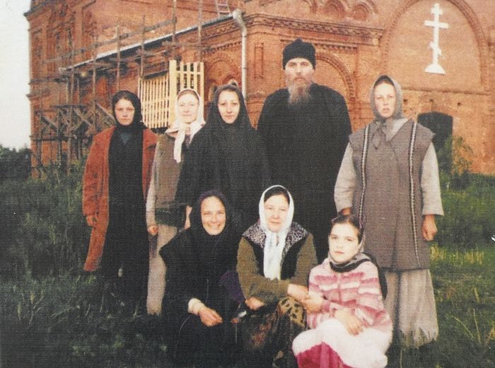 The convent’s father-confessor Archimandrite Anthony with the first sisters