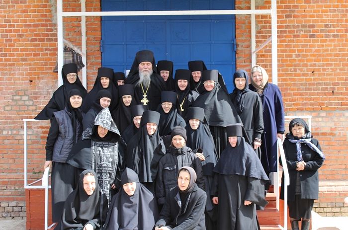 The convent’s sisters with their father confessor, Archimandrite Anthony
