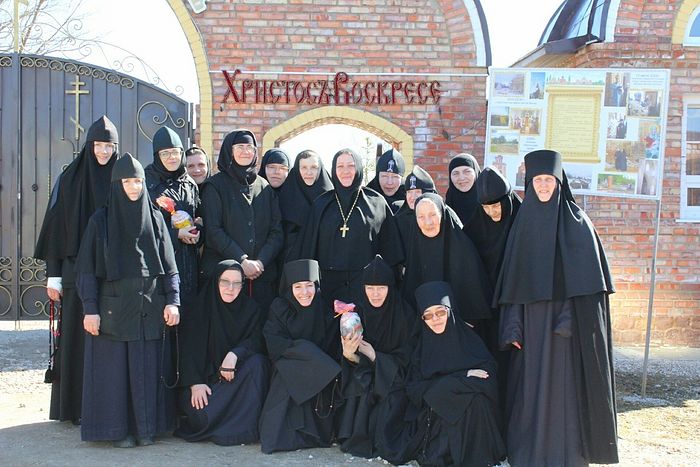 The convent’s sisters with their abbess, Mother Vitalia