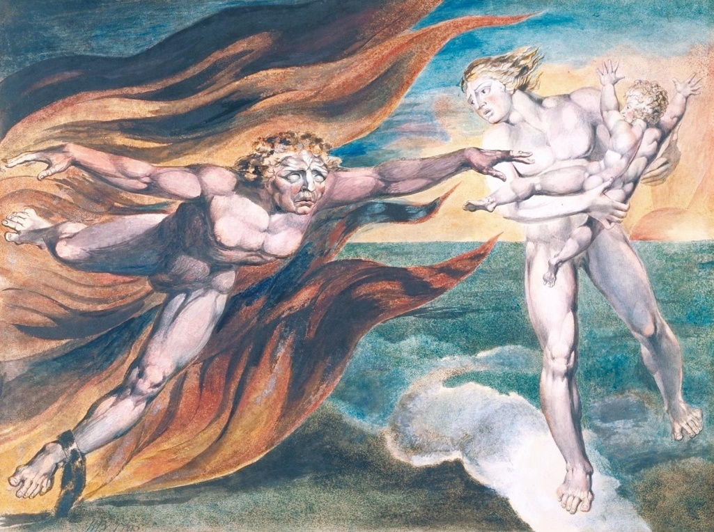 "The Good and Evil Angels" by William Blake (1795)
