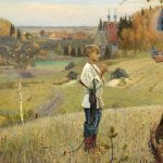 Mikhail Nesterov "The Vision to the Youth Bartholomew" (Russian: Видение отроку Варфоломею)
