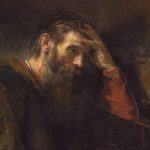 Detail from The Apostle Paul by Rembrandt van Rijn (c1675).
